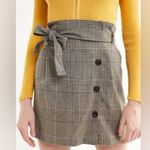 Urban Outfitters UO  Penelope Plaid Paperbag Wrap Skirt Small Photo 2