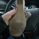 Dolce Vita Naji Knotted Cork Wedge Mule Leopard Satin Tan Size 8.5 Photo 6