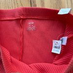 Aerie NWT Kick-It Ribbed High Waisted Super Flare Pant Size Medium Coral Pull On Photo 3