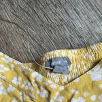 Aerie  Yellow White Floral Print Smocked Cutout Wide Leg Cropped Jumpsuit S Photo 13