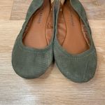 Lucky Brand  Emmie Green Leather Faux Snake Skin Embossed Ballet Flats Photo 6