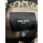 Nine West  Leopard Jean Jacket Button Up S Denim Luxe Parisian Scandi Streetwear Photo 3