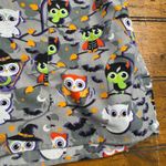 Cassandra O Halloween Owl Bat Ghost Print Scrub Top V Neck Short Sleeve Womens M Gray Size M Photo 1