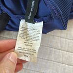 Becca  Adeline blue ribbed tie back one shoulder padded, one piece swimsuit Med​​ Photo 8