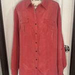 Roz & Ali Coral Button-Up Shirt Photo 10