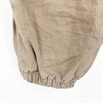 Iximo Womens Beachy Lounge Lagenlook Tapered Leg 100% Linen Pants Size S Khaki Brown Photo 6