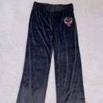 Nba Cutest Black Velour Chicago Bulls Tracksuit Sweatpants Photo 1