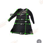 Time and Tru Black long sleeve tiered with ruffle hem dress Size L Photo 6