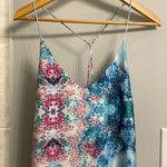 Satin Watercolor Midi Dress Size M Photo 5