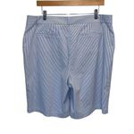 Charter Club Womens Striped Flat Front High Rise Shorts Blue White Size 16 NWOT Photo 1