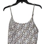 Ann Taylor  Tank Top Size Medium White‎ With Pink Brown Interlocked Hearts Lined Photo 6