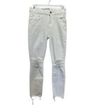 Mother Denim High Waisted Looker Ankle Fray in Little Miss Lacey Size 25 White Photo 4
