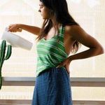 Urban Outfitters Blue Plaid Clara Knit Mini Skirt Photo 4