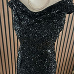 Adrianna Papell Andrianna Pappel black sexy going out dress wedding guest size 4 Photo 0