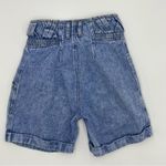 Vintage Denim Shorts High Waisted Juniors Embellished Waistband Cuffs Acid Wash Blue Size undefined Photo 1