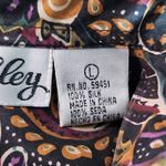 Jane Ashley  Multi-Color Paisley Silk Button Down Blouse NWT Size Large Photo 5