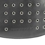 Burberry  Black Eyelet Leather Metal Studded Zip Adjustable Crossbody Handbag OS Photo 4
