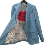 EVA MENDES Chambray 100% Lyocell Lightweight Blazer Size S Blue Photo 8