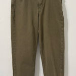 Athleta  Flex Straight Crop Jean Green Olive Cotton Stretch Sz 6P Photo 0