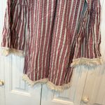 Velzera  Red And Tan Off Shoulder Dress‎ Size Small Photo 2