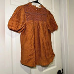 Anthropologie Mine size Medium Honey Puff Sleeve Mini Plaid Blouse Photo 1