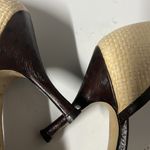 Anne Klein Paper Straw Heels Brown Size 7 Pumps Photo 5