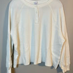 Old Navy  Off-White Waffle Knit Sweatshirt Photo 0