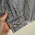 Escapada Blue Rayon Button Down Shirt Rayon Small Oversized Nautical Rope Photo 4