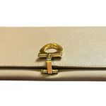Salvatore Ferragamo Gancini Continental Wallet beige Gold-tone Gancini clasp Photo 14