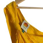 Farm Rio Marigold Yellow Knotted Linen One Shoulder Crop Top Size XS Photo 5