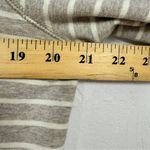 L.L.Bean Beige Cream Striped Quarter Zip Pullover Sweater Womens L Casual Classic Photo 9