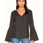 Ramy Brook Black Flared Sleeve Blouse Size S Photo 0