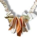 Free People  Ariana Ost Bohemian Beachy Retro 70s Shard Spike Shell Necklace NWT Photo 7