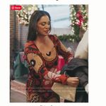 Johanna Ortiz Artful Dream Long Sleeve Square Neck Midi Dress Red Size M Photo 1