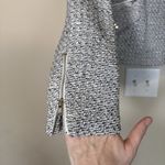 Banana Republic  Tweed Jacket Fringed Gray White Luxury Cocktail Office Womens 4‎ Photo 2