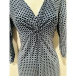 J. McLaughlin  Twist Front Silk Blend Geometric Pattern Dress Size M Medium EUC! Photo 1
