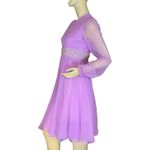 VINTAGE 1960'S JACK BRYAN BY DUPUIS ORCHID PURPLE CHIFFON BEADED COCKTAIL DRESS Photo 6