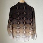 Equipment  brown ombré snake print silk shirt Photo 7
