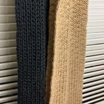 Mixit 2 pc 8ft Long hand knit black & Creme brown scarf Photo 3