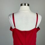 AQUA  Women's Formal Dress Size 12 Red Crepe and Satin Long Column Evening Gown Photo 7