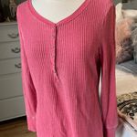 Seven7 Henley Washed Out Vintage Berry Waffle Shirt Comfy Womens New Photo 2