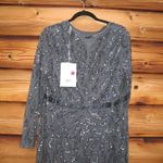 Mac Duggal  5124 Womens Dark Gray Beaded Long Sleeve Evening Gown Photo 9