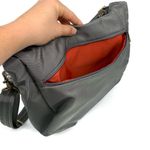 Travelon NWT Anti-Theft Round Hobo Bag Grey Photo 11