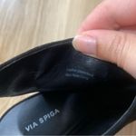 via spiga  Black Suede Leather Open Toe Heels Shoes Size 7 Photo 5