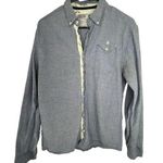 Artistry In Motion Blue and White Button Up Collared Long Sleeve Shirt Size M Photo 0