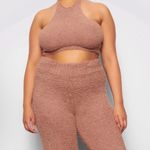SKIMS NWT Cozy Knit Halter Top Tie Neck Bralette in Rose Clay NWT Size 4x 5x Photo 4