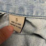 Salt Valley Western Denim Button Down Shirt Womens Small Light Wash Rodeo Blue Photo 4