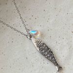 Handmade fully stainless steel fish boho funky chic necklace🌀🐟 Photo 3