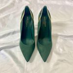 Marc Fisher  Elegant Glam Dark Green Suede Gold Stiletto High Heels US 7 Photo 1