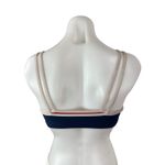 Set Active  Navy Blue Red Layered Yoga Workout Athletic Sports Bra Crop Top Sz S Photo 1